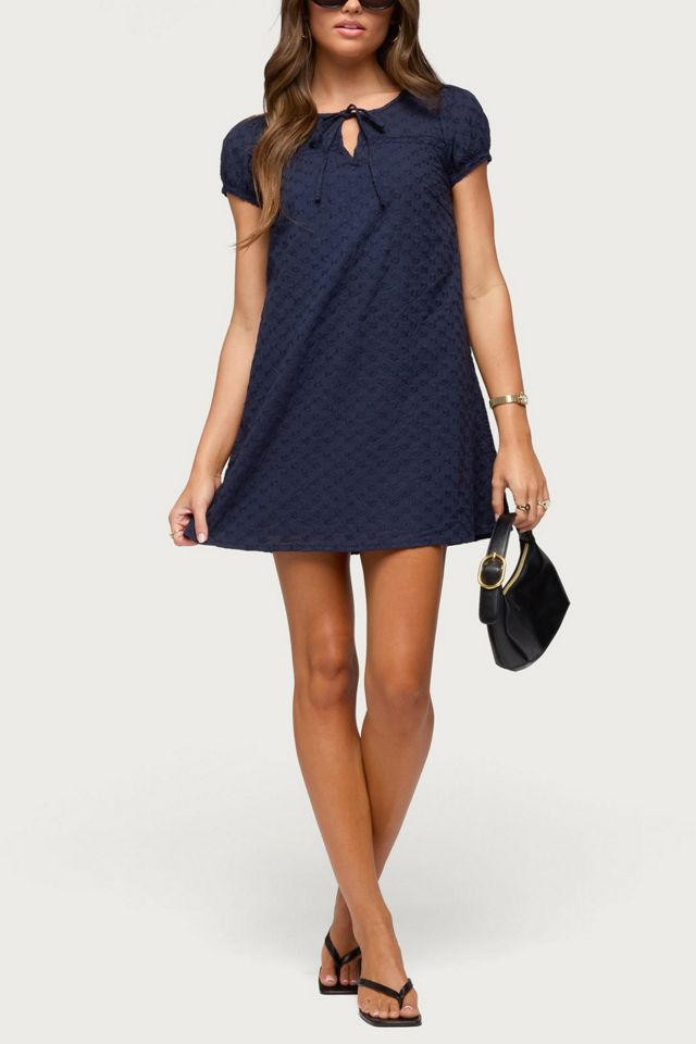 Edikted Mariella Lacey Eyelet Mini Dress #4