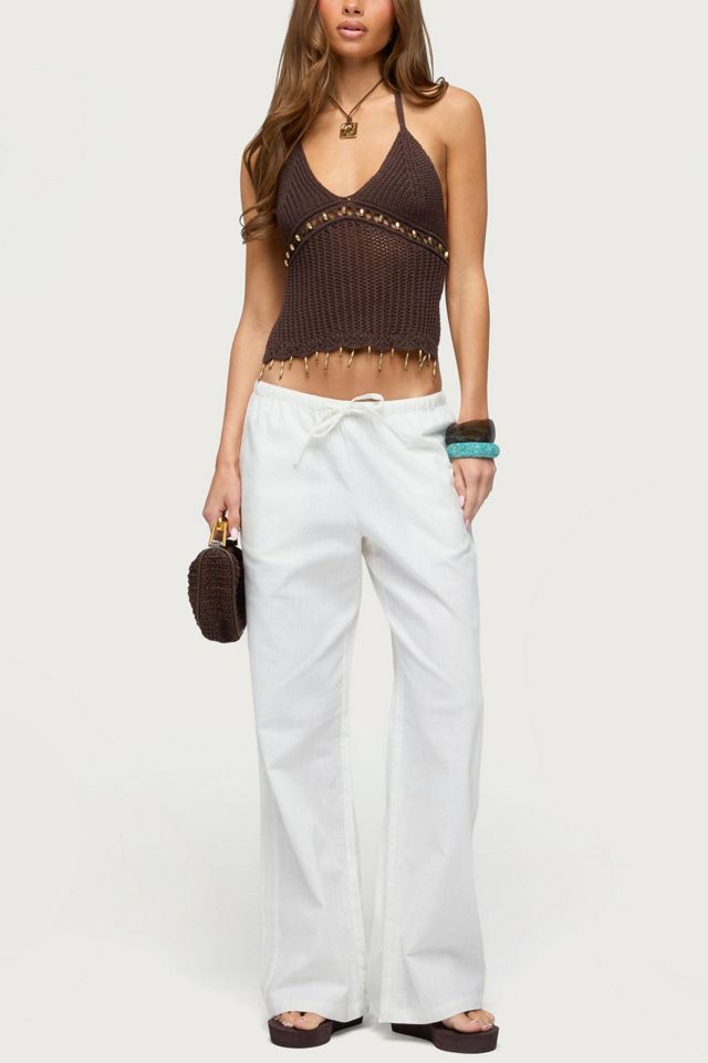 Edikted Jenn Bead Crochet Backless Top #1
