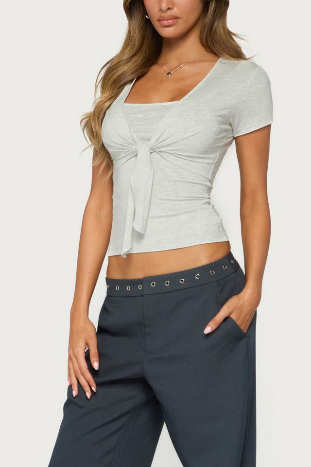 Edikted Malka Two Piece Tie Front Top #3