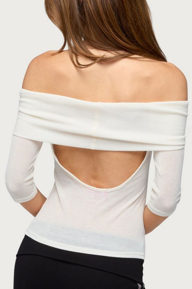 Edikted Thais Foldover Backless Top #4