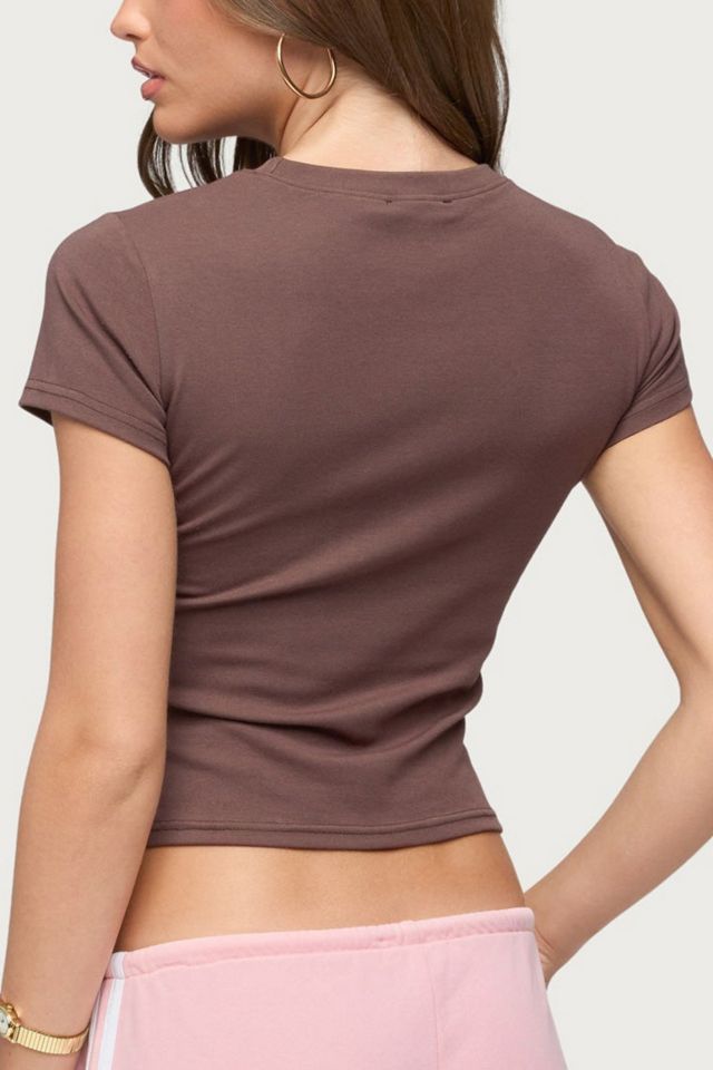 Edikted Amalfi Contrast T Shirt #4