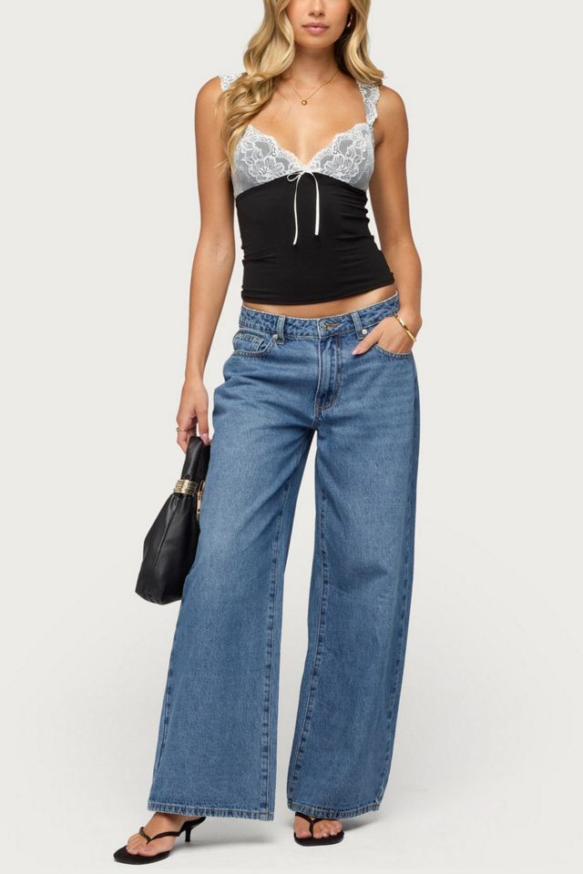 Edikted Troya Contrast Lacey Top #1