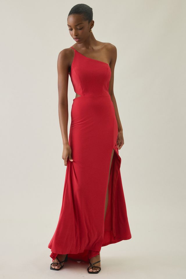 UO Maya Asymmetric Cutout One-Shoulder Maxi Dress #1