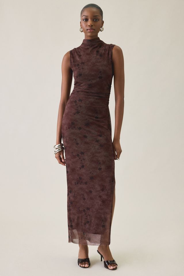 UO Freya High Neck Sleeveless Mesh Maxi Dress #2