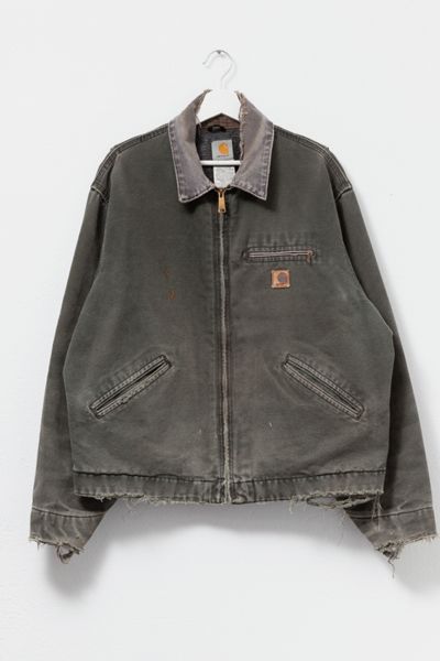 Vintage Y2K Carhartt  Distressed Green Detroit Jacket