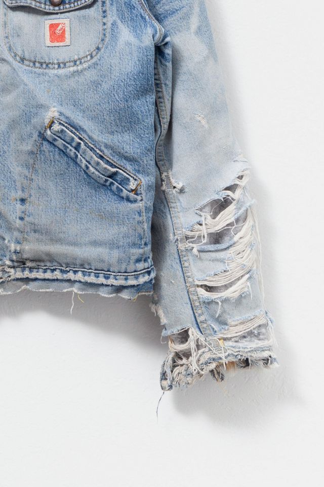 Vintage 1970s Distressed Blanket Lined Denim Jacket #3