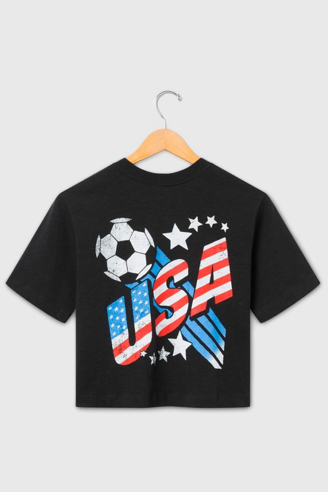 Junk Food USA Soccer Mock Neck Crop Tee #1