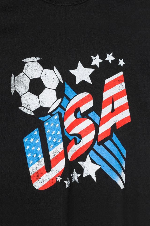 Junk Food USA Soccer Mock Neck Crop Tee #2