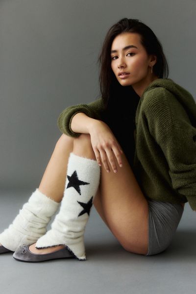Star Knit Leg Warmers