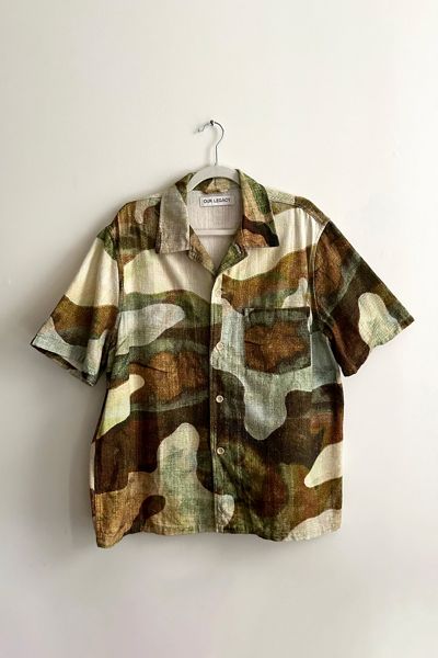 Our Legacy Camouflage Linen Boxy Shirt