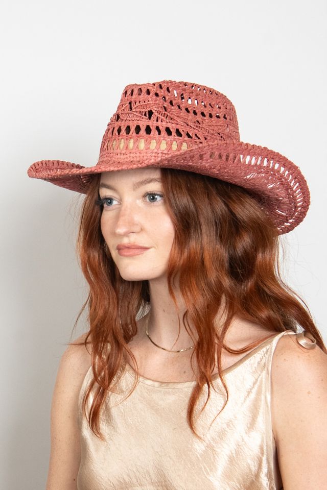 Wyeth Rocky Raffia Straw Cowboy Hat #1