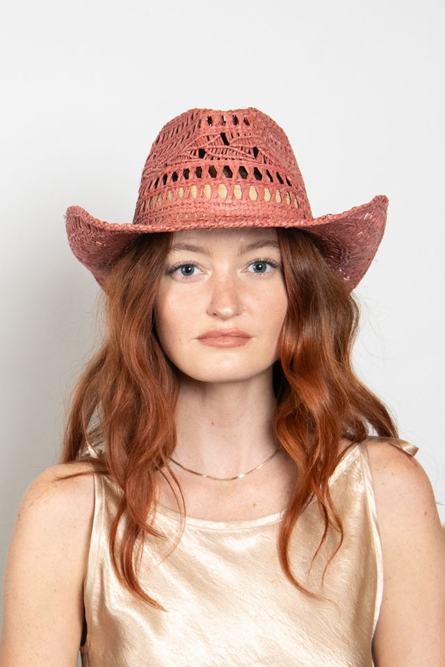 Wyeth Rocky Raffia Straw Cowboy Hat #4