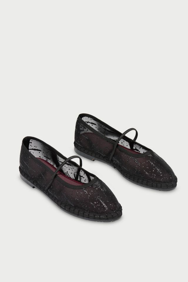 Flabelus Women's  Glitter Mesh Celie Mary Janes #1