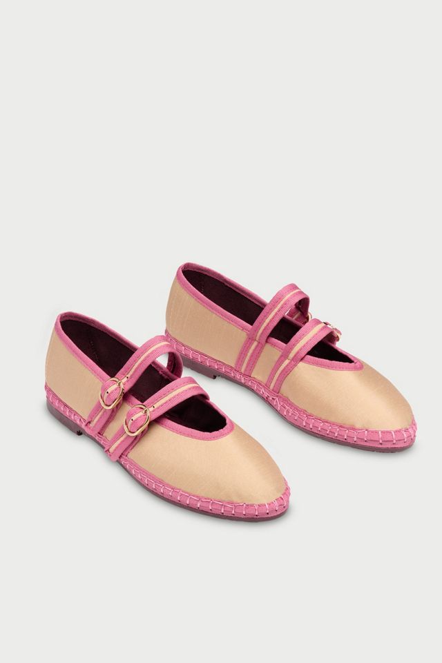 Flabelus Women's Linen Claire Mary Janes #1