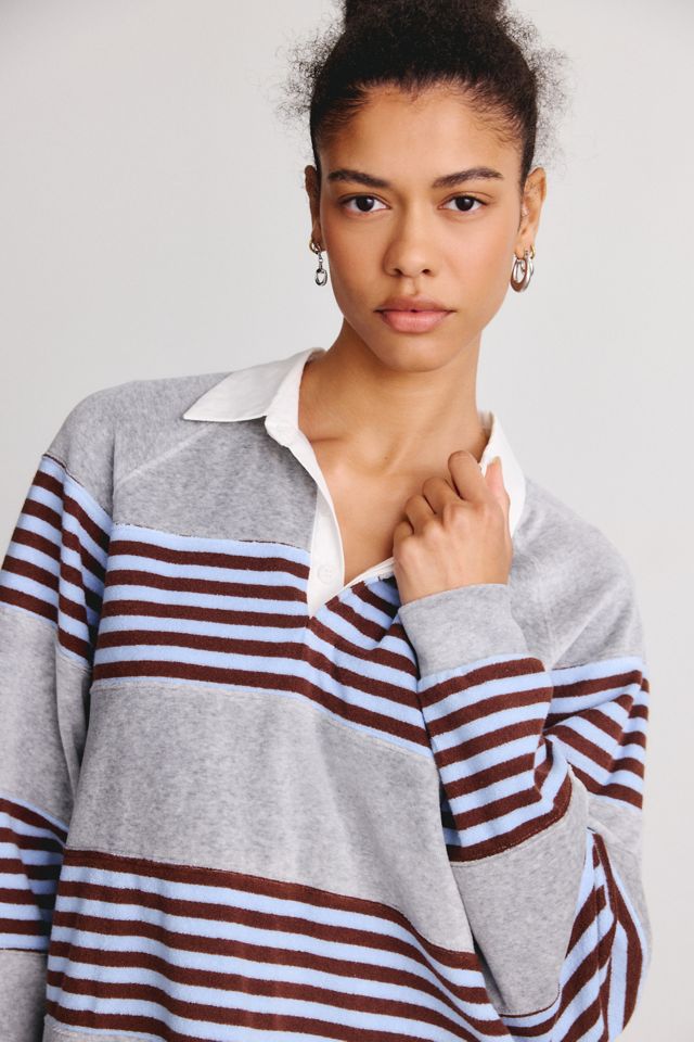 Out From Under Oversized Long Sleeve Rugby Shirt #1