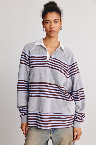 Out From Under Oversized Long Sleeve Rugby Shirt