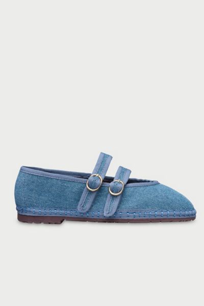 Flabelus Women's  Claire Denim Mary Janes