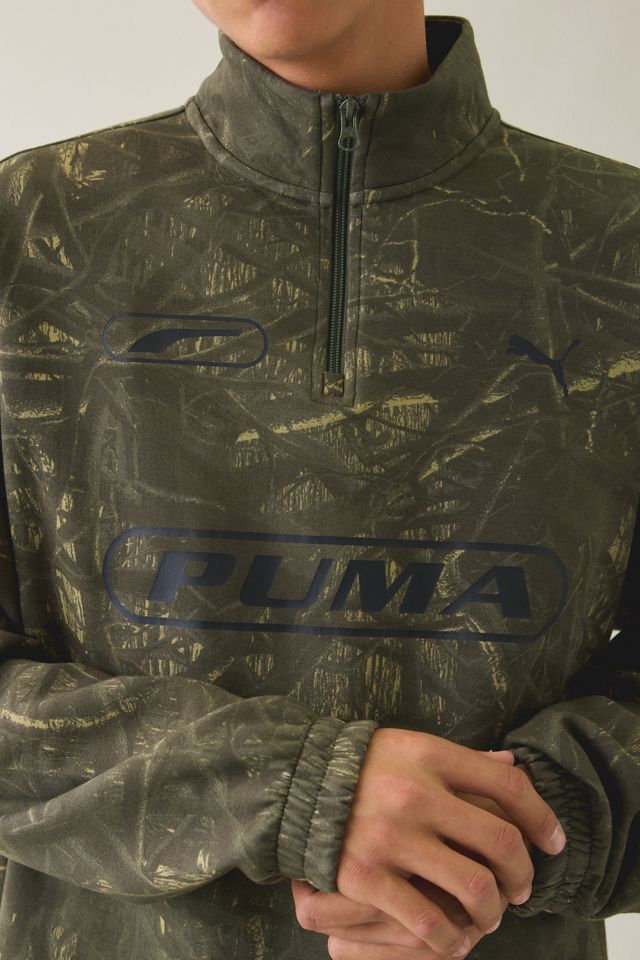 Puma Sports Allover Camo Quarter-Zip Sweatshirt #2