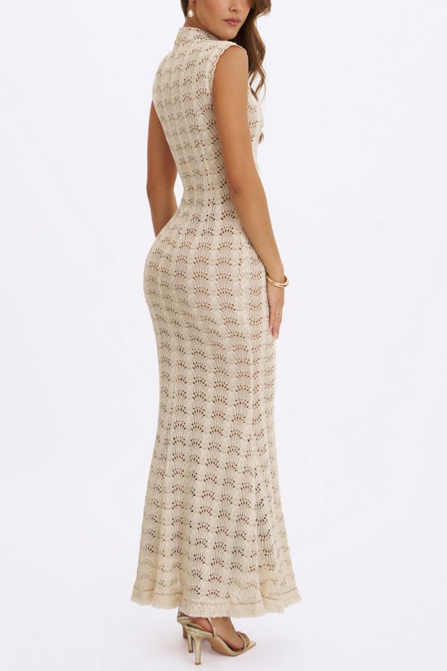 Miss Circle Xylona Crochet Teardrop Neckline Mermaid Maxi Dress #4