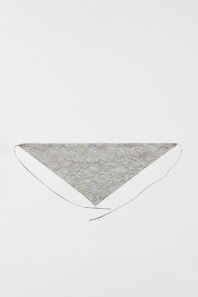Miss Circle Janie Cotton Lace Triangle Head Scarf #2