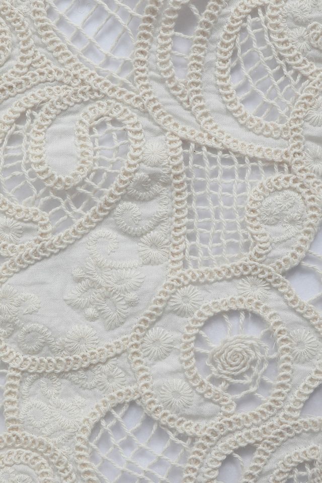 Miss Circle Janie Cotton Lace Triangle Head Scarf #3
