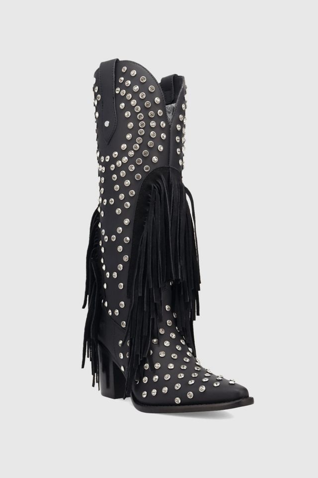 Dingo Show Pony Leather Fringe Cowboy Boot #1