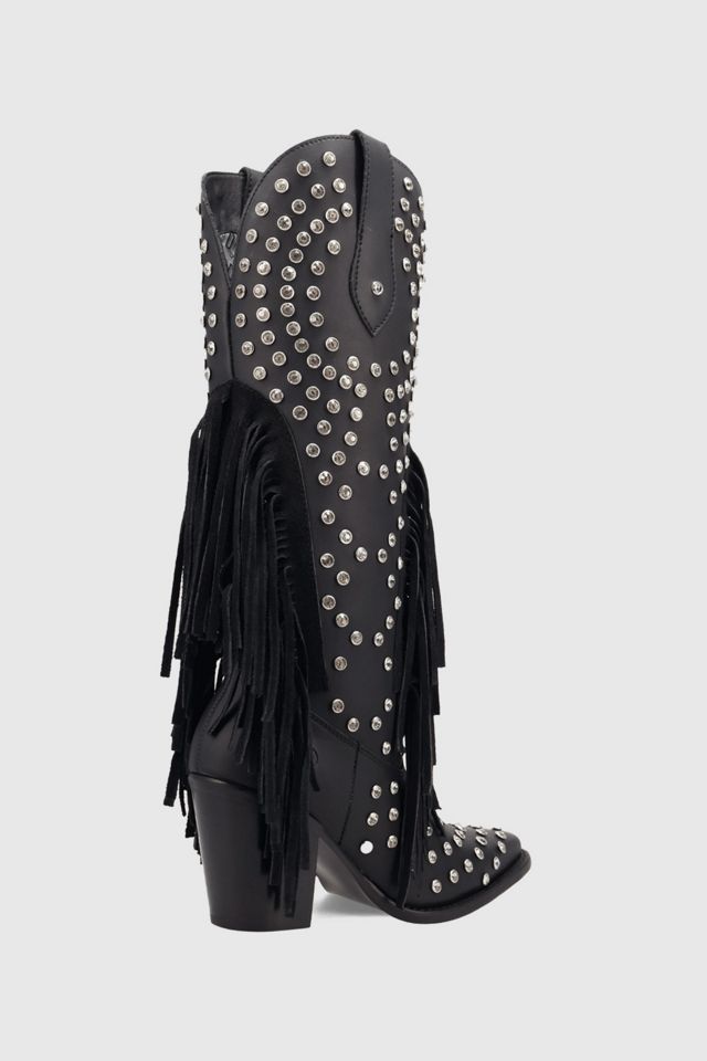 Dingo Show Pony Leather Fringe Cowboy Boot #3