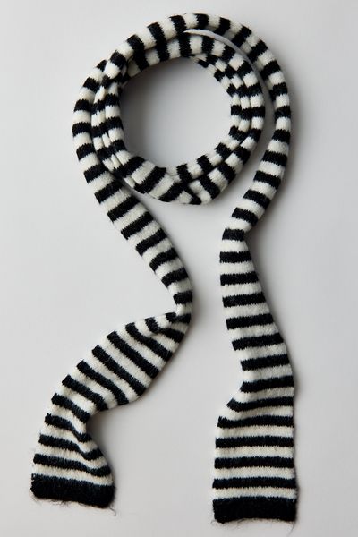 Rachel Stripe Pattern Skinny Scarf