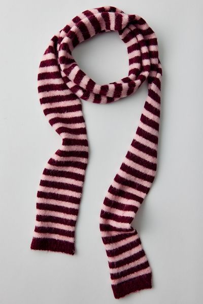 Rachel Stripe Pattern Skinny Scarf