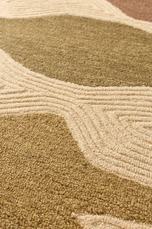 Rush Abstract Hand-Tufted Wool Rug #2