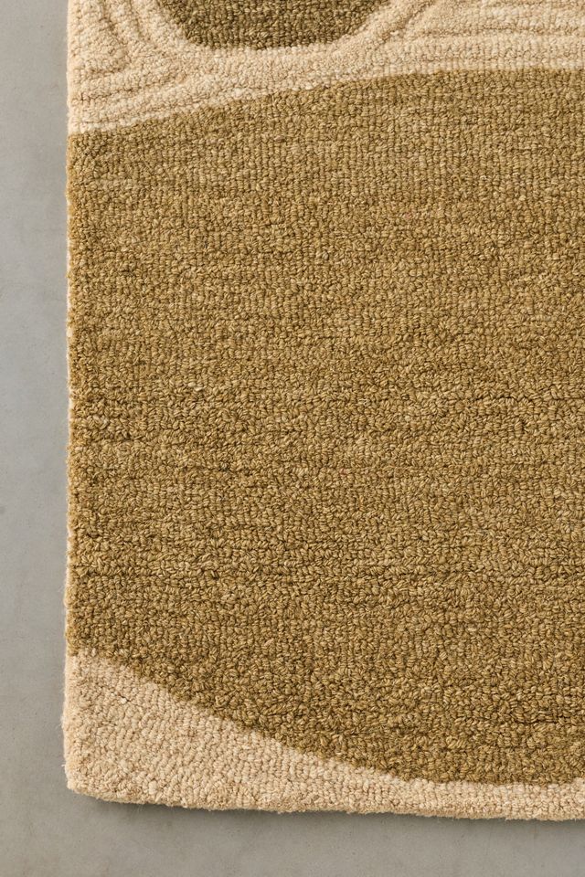 Rush Abstract Hand-Tufted Wool Rug #3