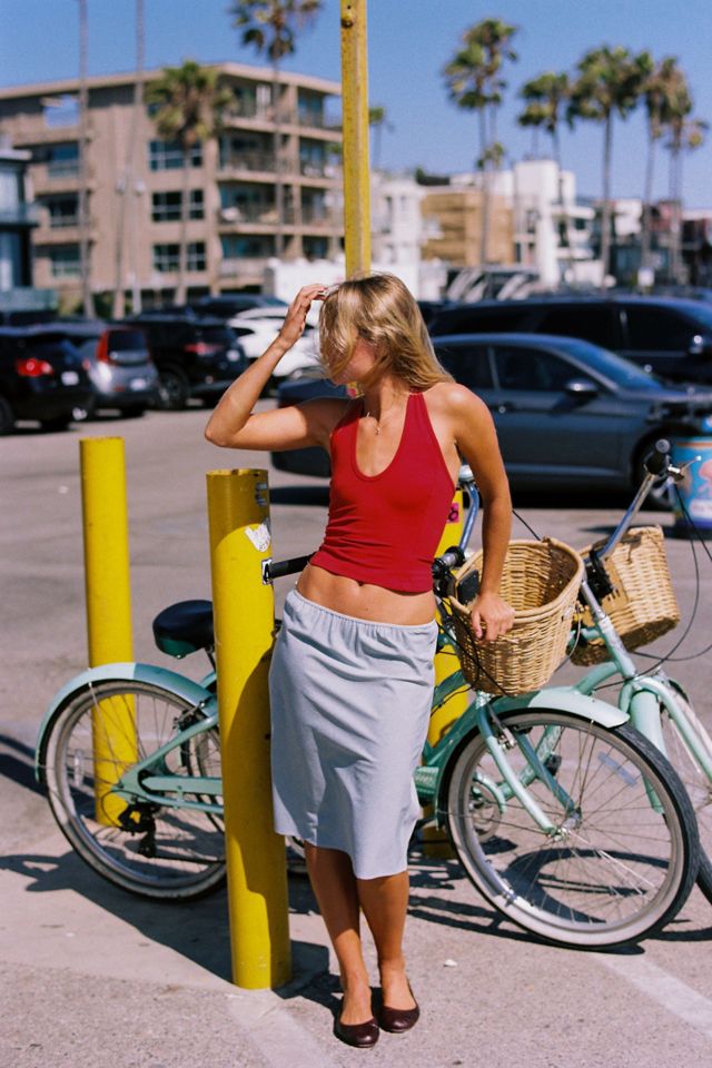RAT BOI Woven Bias Midi Slip Skirt #2