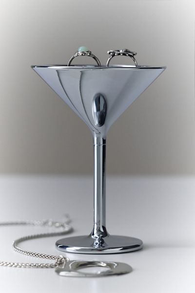 Martini Glass Metal Ring Holder