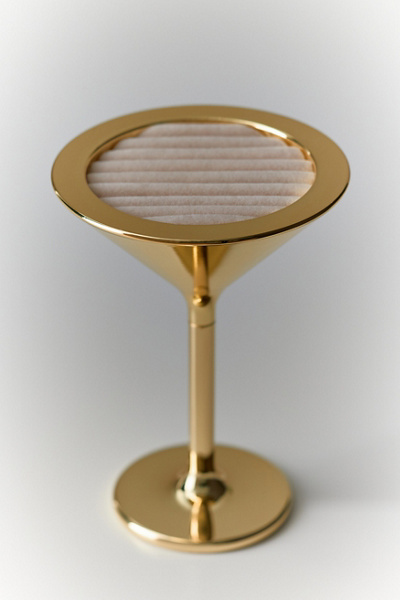 Martini Glass Metal Ring Holder