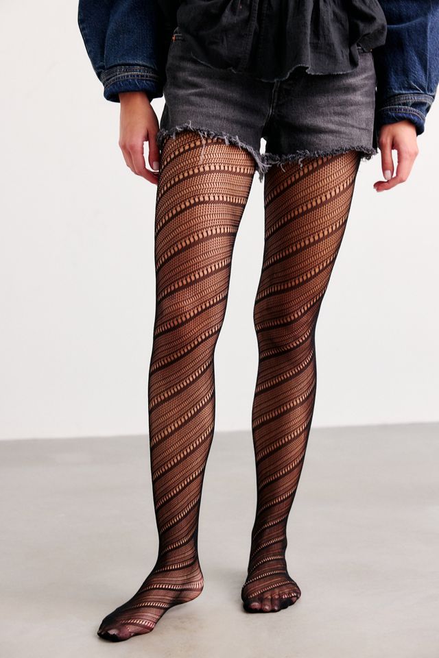 Bianca Patterned Semi-Sheer Tights #1