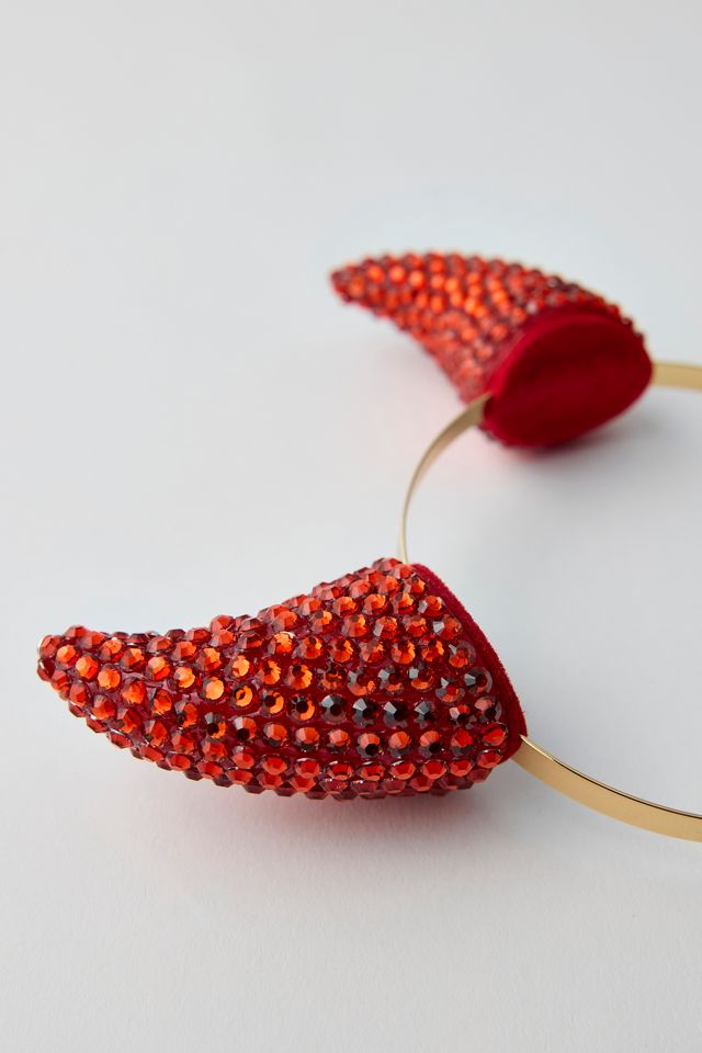 Rhinestone Devil Ears Headband #1