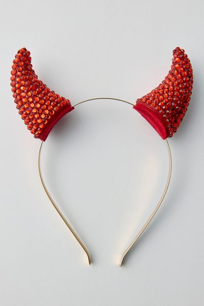 Rhinestone Devil Ears Headband