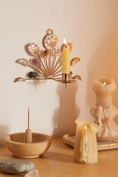 Ariana Ost Wall Mounted Lunar Crystal Candle Holder | Urban Outfitters