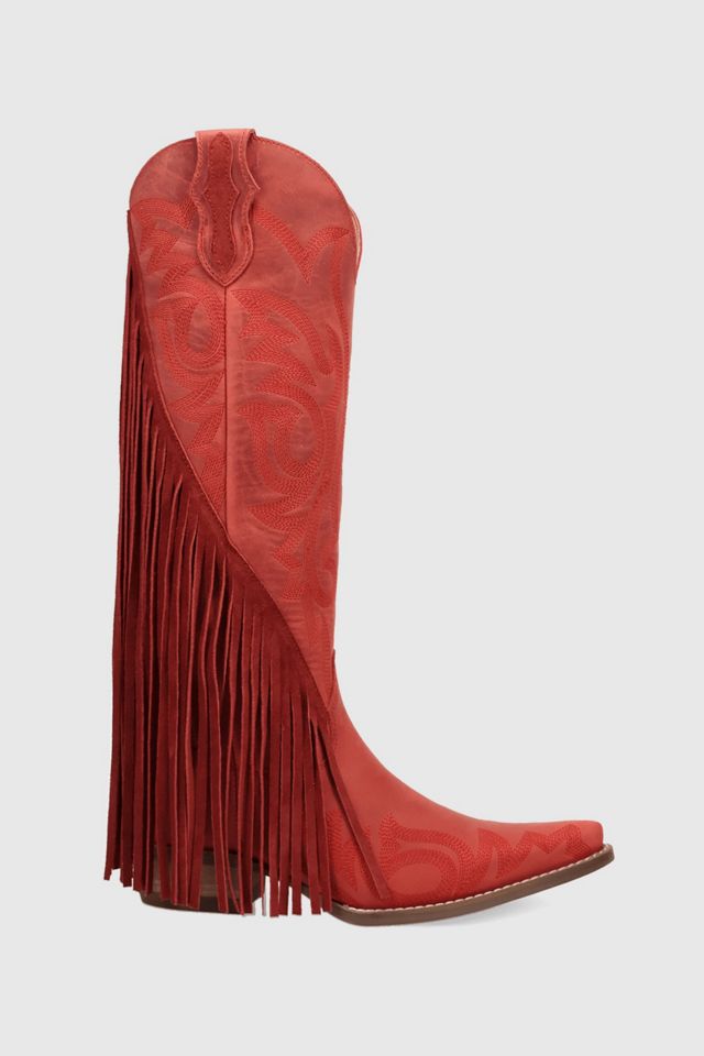 Dingo Walk West Leather Fringe Cowboy Boot #1