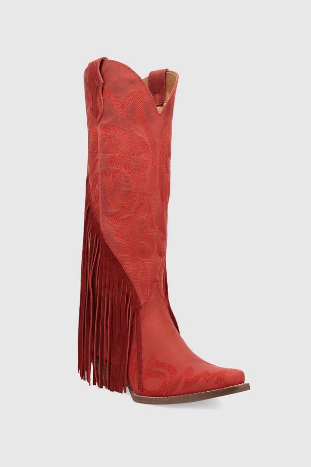 Dingo Walk West Leather Fringe Cowboy Boot #2