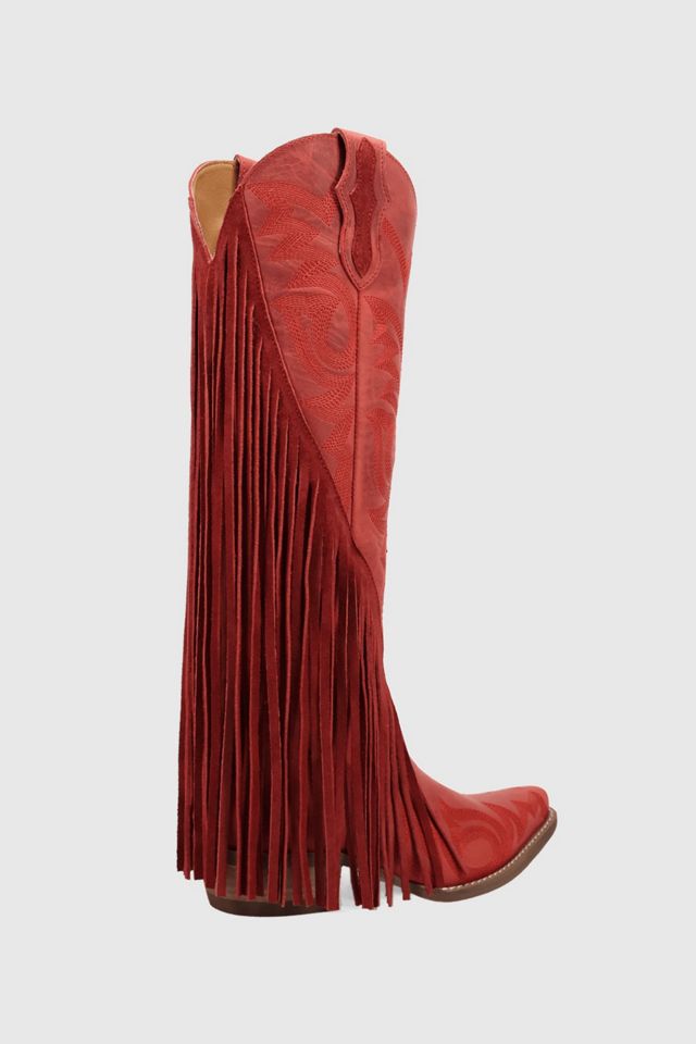 Dingo Walk West Leather Fringe Cowboy Boot #3