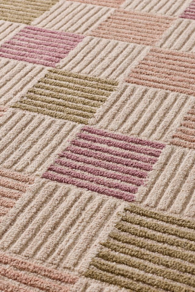 Lyra Checkered Hand-Tufted Wool Rug #2