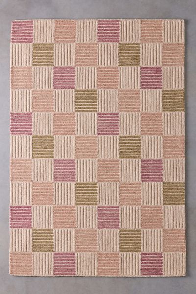 Lyra Checkered Hand-Tufted Wool Rug