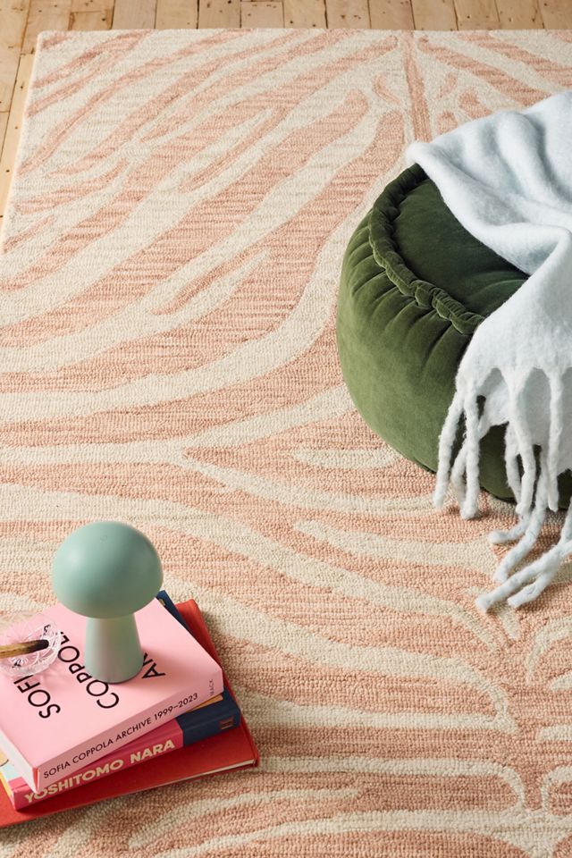 Cass Zebra Stripe Hooked Wool Rug #1