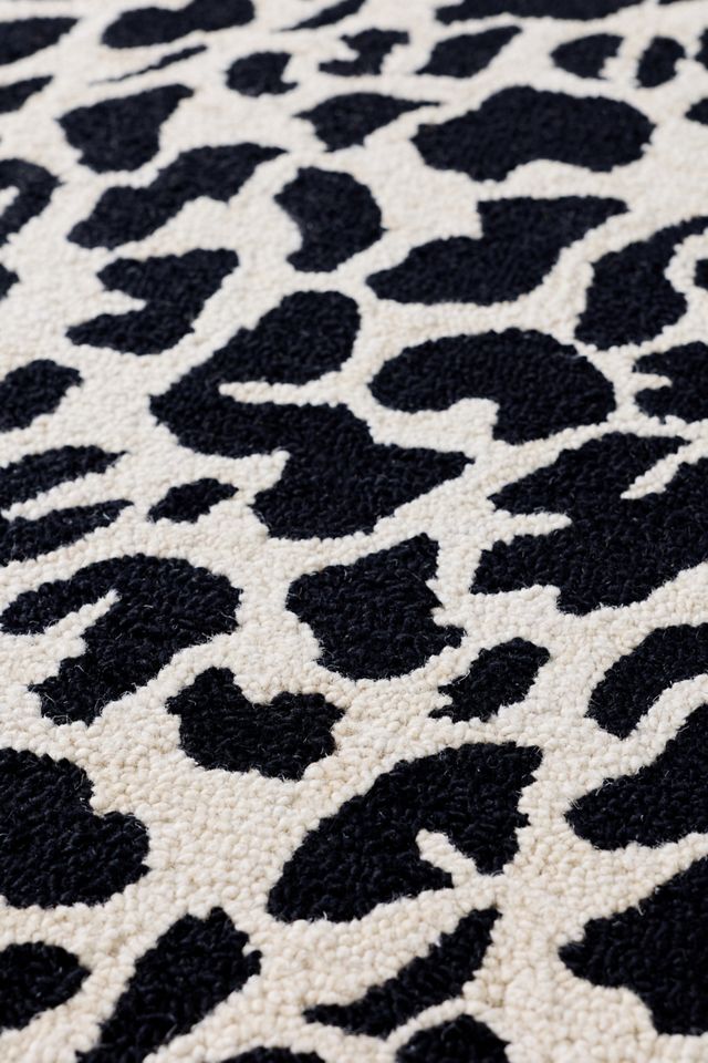 Lola Leopard Spotted Hooked Wool Rug #2