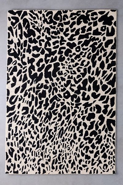 Lola Leopard Spotted Hooked Wool Rug