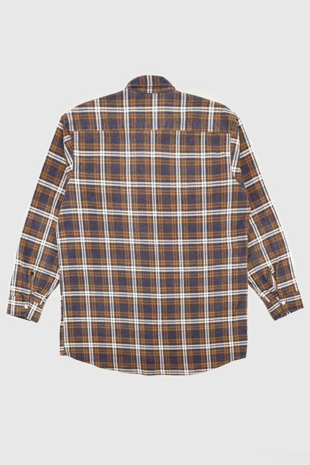 Vintage Blue Plaid Button-Down Shirt #1