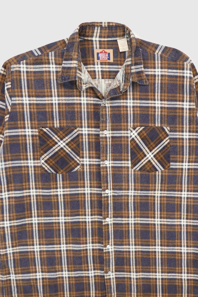 Vintage Blue Plaid Button-Down Shirt #2