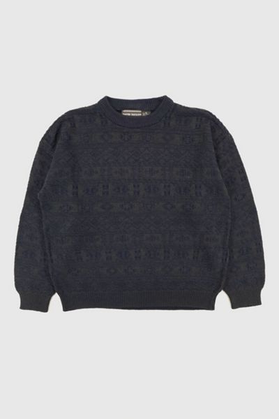 Vintage Blue Pattern Sweater