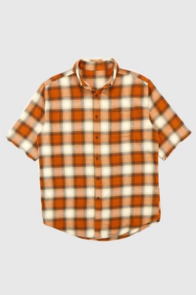 Vintage Short Sleeve Cut Off Button-Down Shirt